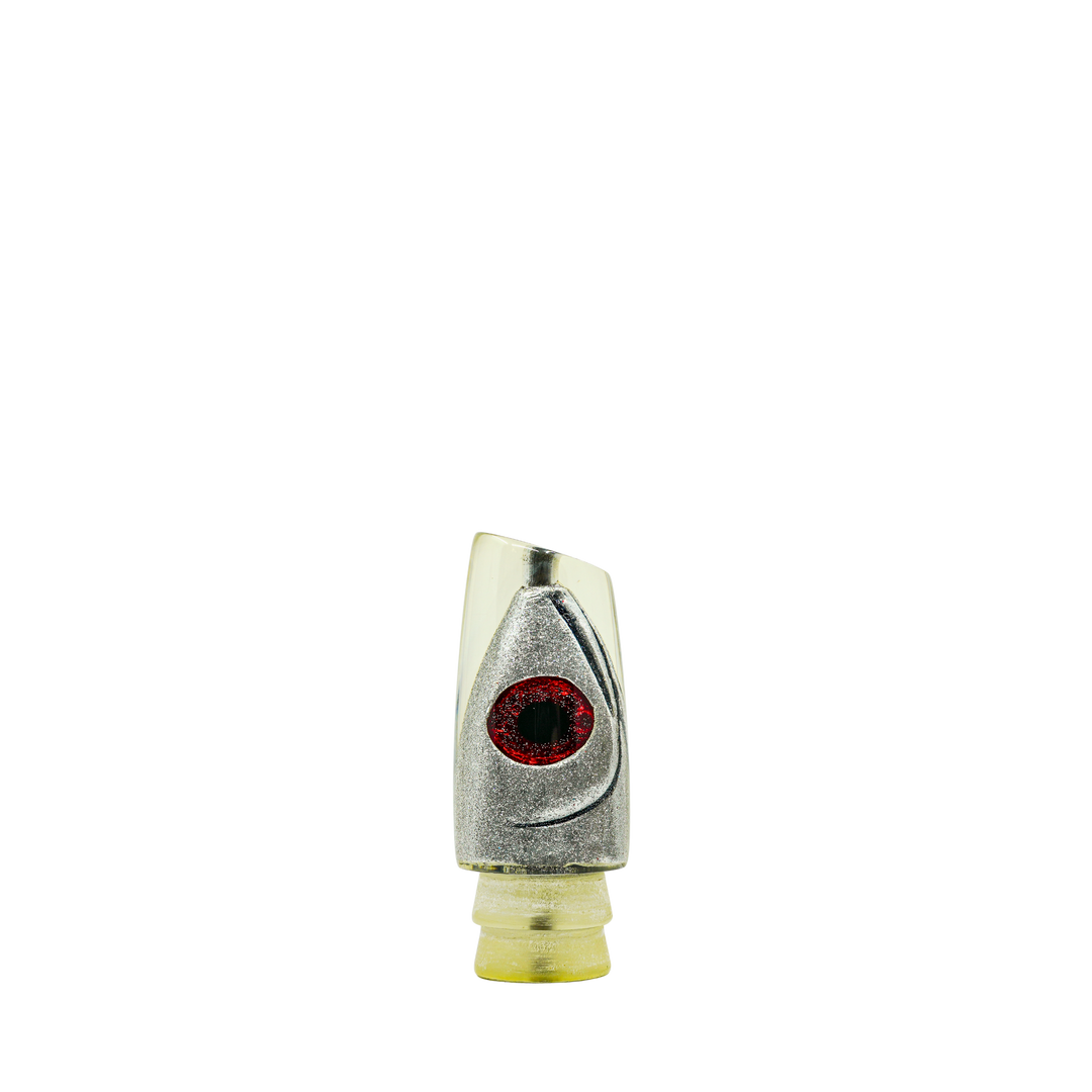 Leroy Lures: History & Lure Identification Guide | Luremonger 9" Stubby Slant, Silver Glitter FH - Offshore Trolling Lure Archive
