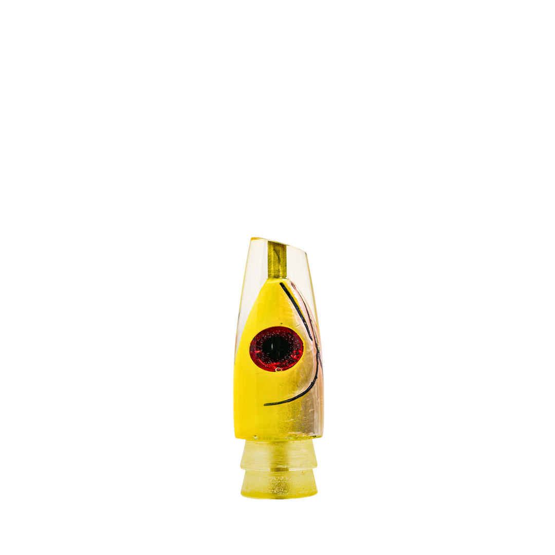 Leroy Lures: History & Lure Identification Guide | Luremonger 9" Slant, Yellow White FH - Offshore Trolling Lure Archive