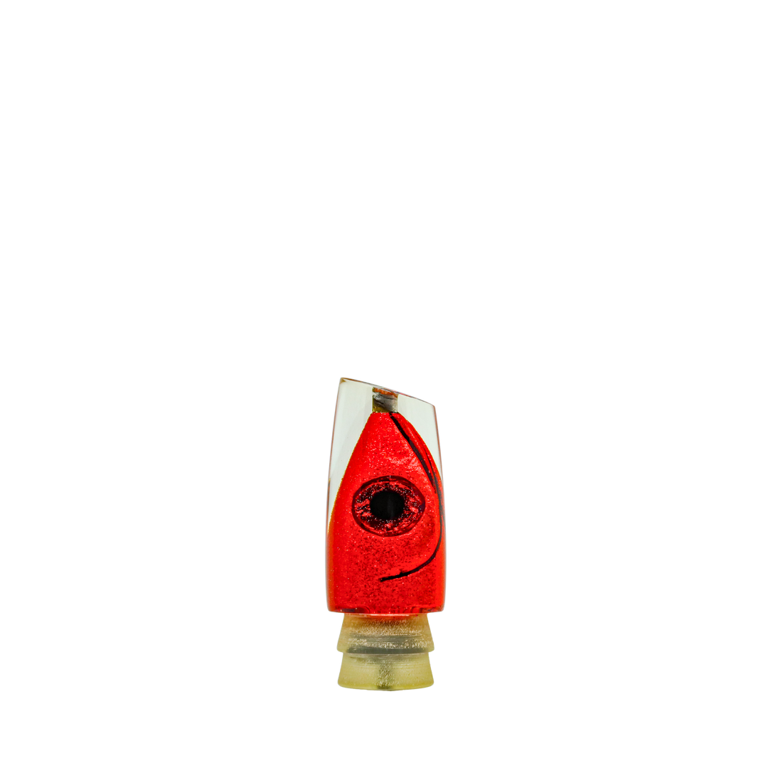 Leroy Lures: History & Lure Identification Guide | Luremonger 9" Stubby Slant, Red FH - Offshore Trolling Lure Archive