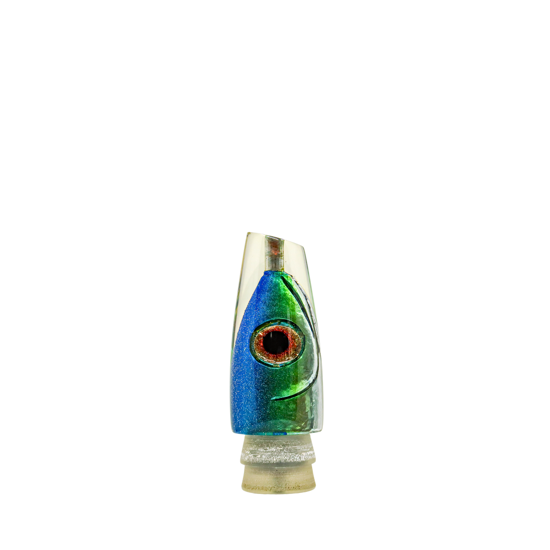 Leroy Lures: History & Lure Identification Guide | Luremonger 9" Slant, Blue Green FH - Offshore Trolling Lure Archive