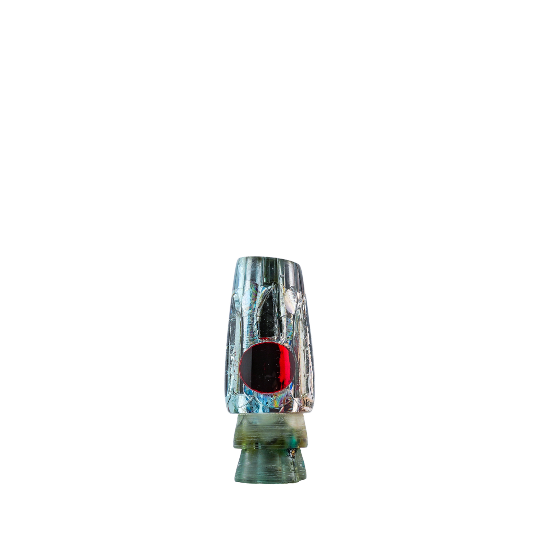 Mitsuo Lures: History & Lure Identification Guide | Luremonger 9" Slant, 4-Jet Cracked Glass - Offshore Trolling Lure Archive