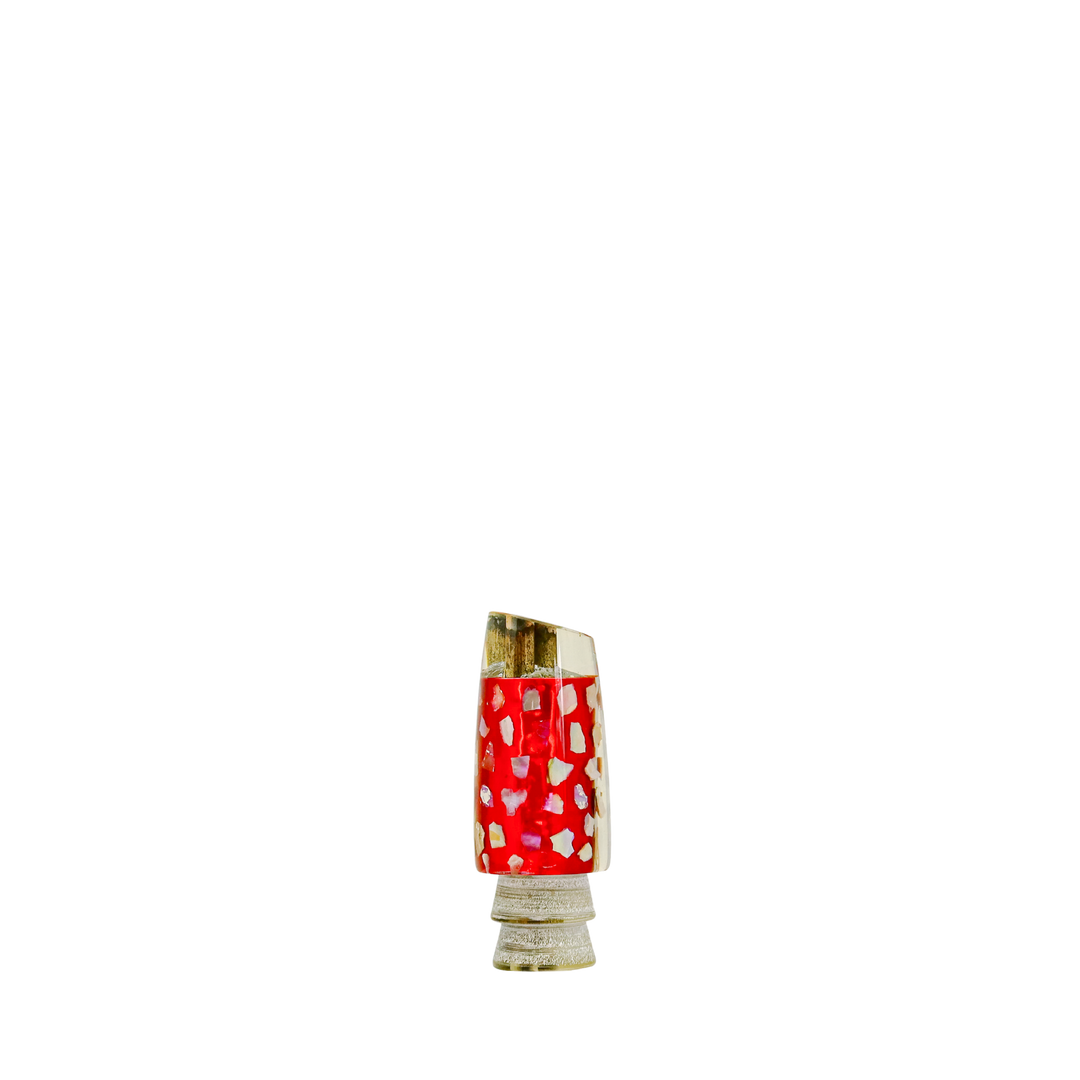 Leroy Lures: History & Lure Identification Guide | Luremonger 7" Slant, Red Cracked Glass - Offshore Trolling Lure Archive