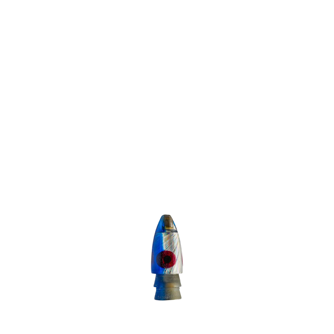 Leroy Lures: History & Lure Identification Guide | Luremonger 5" Bullet, Blue Top - Offshore Trolling Lure Archive