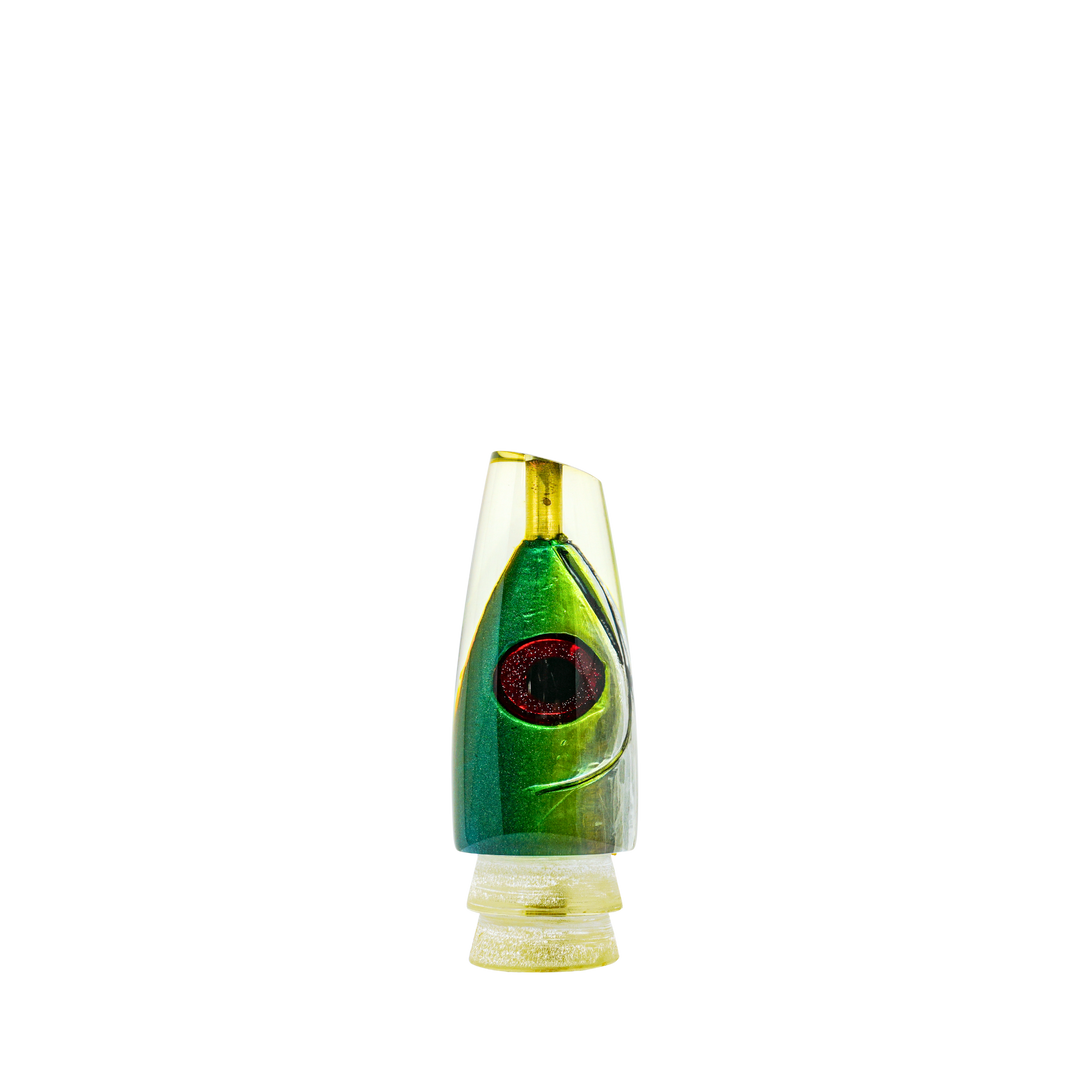Leroy Lures: History & Lure Identification Guide | Luremonger 9" Slant, Green Silver FH - Offshore Trolling Lure Archive