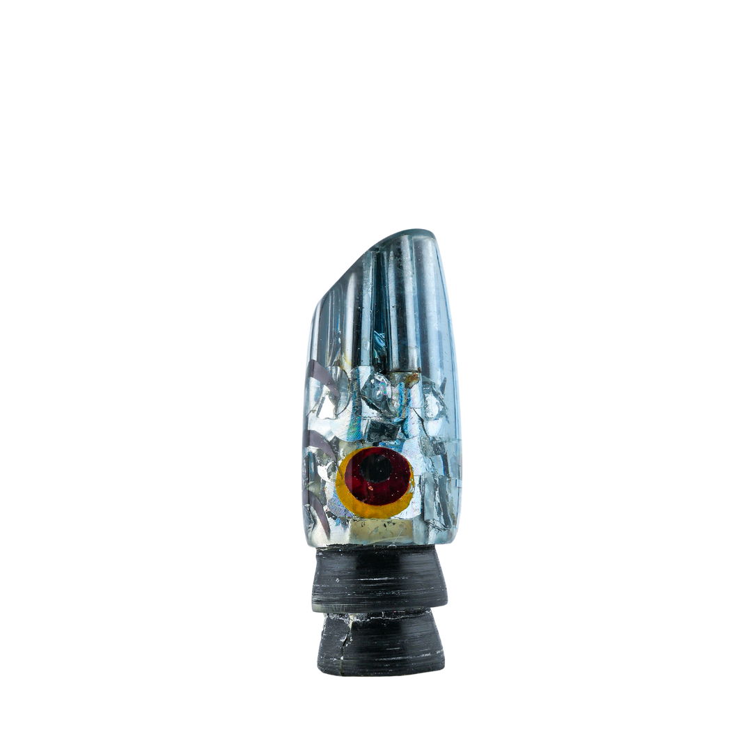 Mitsuo Lures: History & Lure Identification Guide | Luremonger 9"+ Six Shooter, Ice Blue Tint - Offshore Trolling Lure Archive
