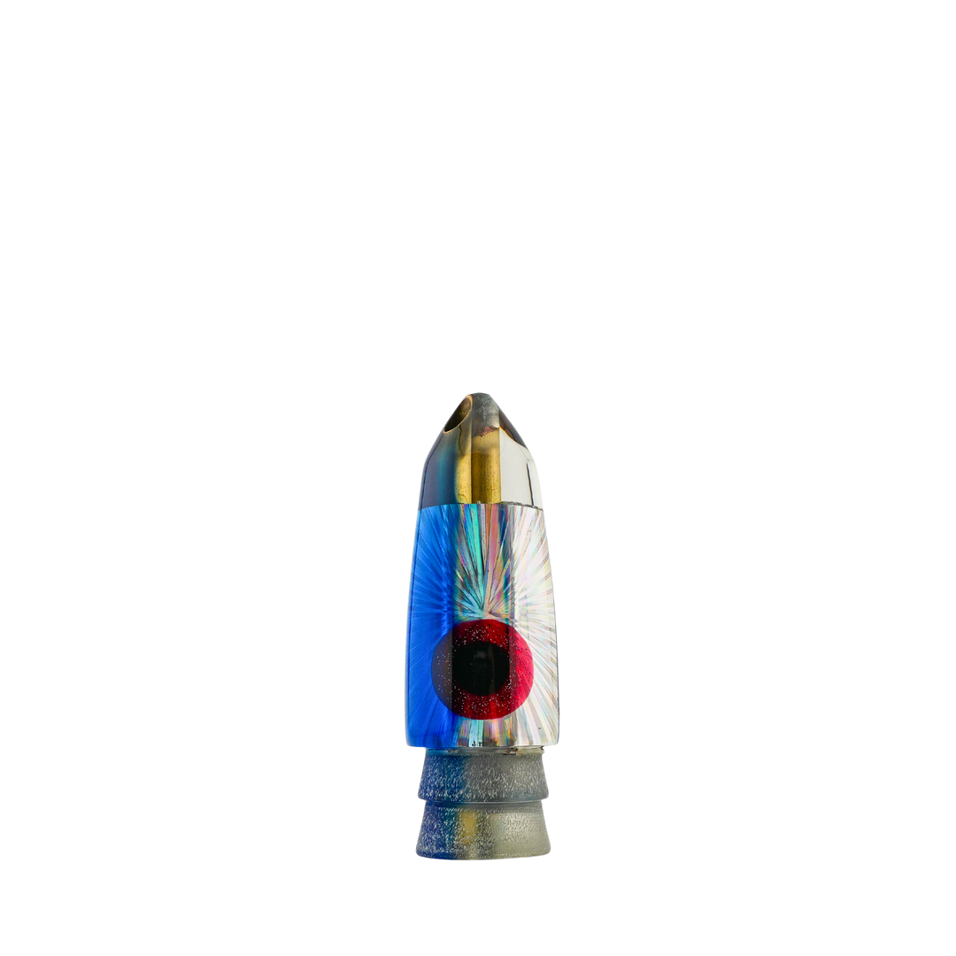 Leroy Lures: History & Lure Identification Guide | Luremonger 9" Bullet, 2-Jet Blue Starburst - Offshore Trolling Lure Archive