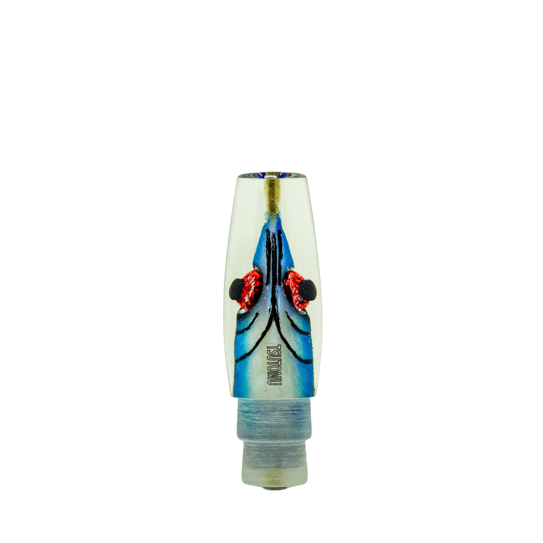 Tsutomu - 9”+ Limited Tricolor Fish Head Moke Invert