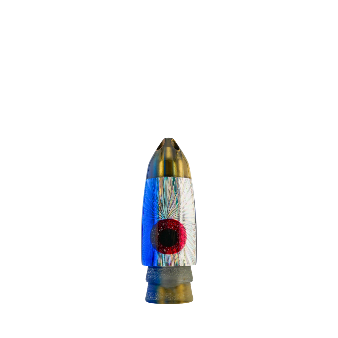 Leroy Lures: History & Lure Identification Guide | Luremonger 9" Bullet, 4-Jet Blue Starburst - Offshore Trolling Lure Archive