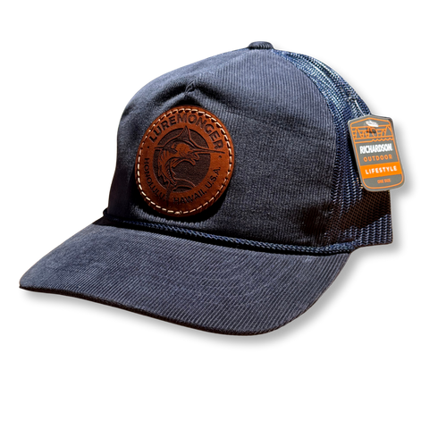 Luremonger - Leather Logo Patch Navy Trucker Hat