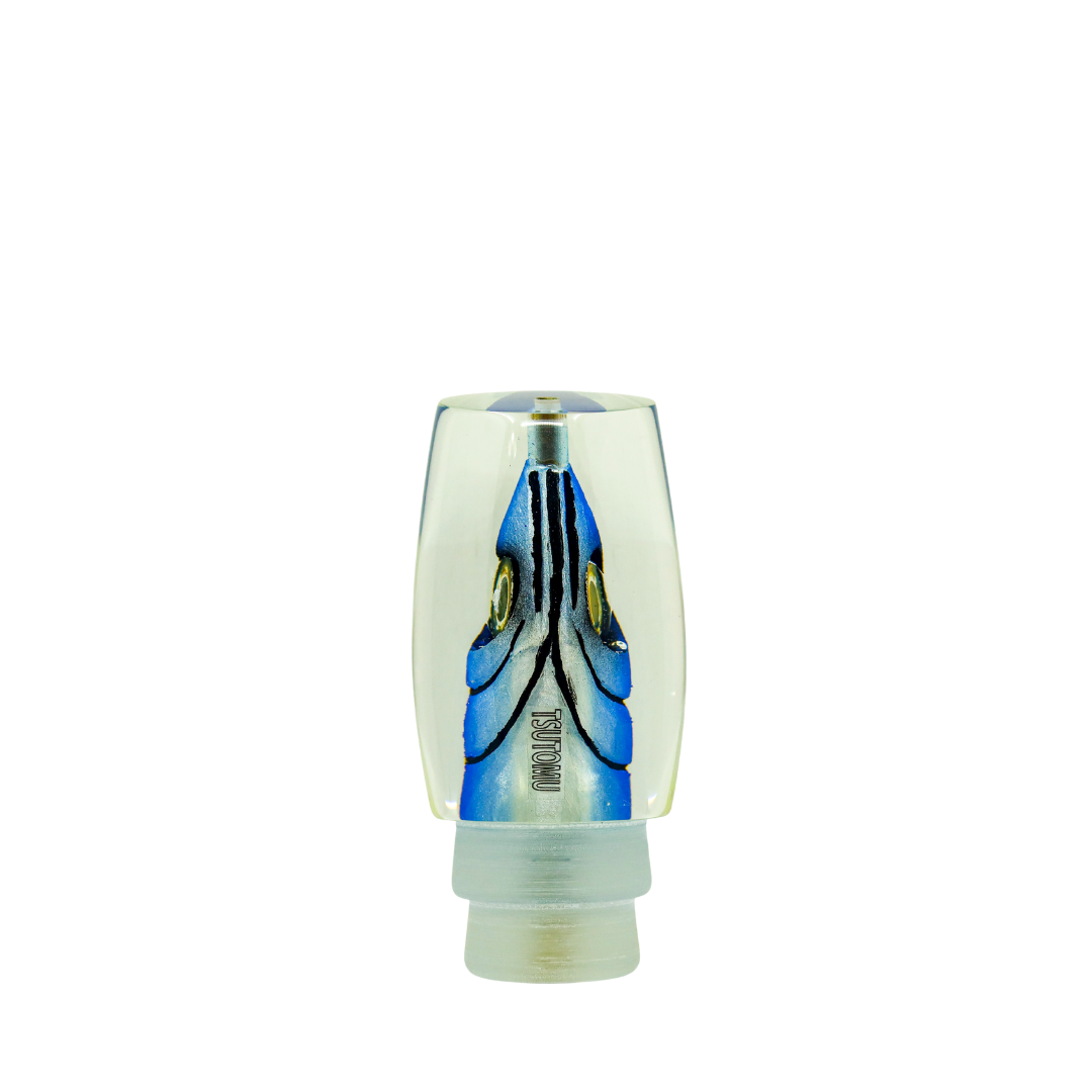Tsutomu - 14” Limited Blue Silver Fish Head Super Moke