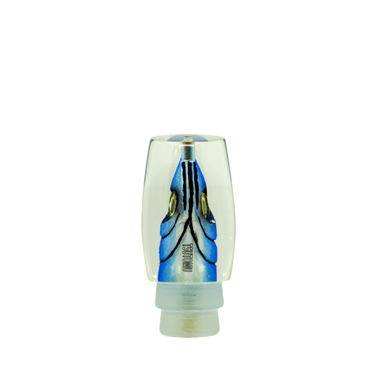 Tsutomu - 14” Limited Blue Silver Fish Head Super Moke