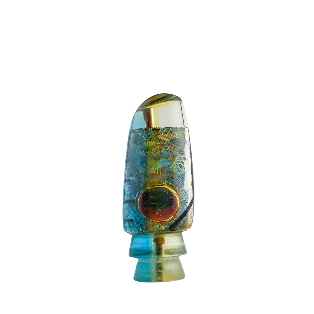 Mitsuo Lures: History & Lure Identification Guide | Luremonger 9"+ Reverse Scoop, Half-Blue Paperclip - Offshore Trolling Lure Archive