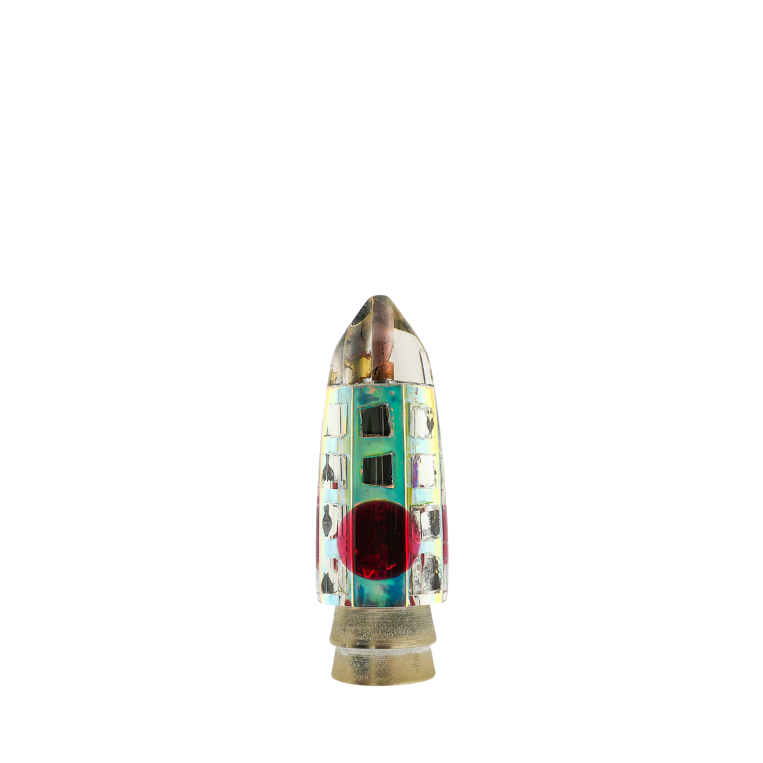 Leroy Lures: History & Lure Identification Guide | Luremonger 9" Bullet, 2-Jet Cracked Glass - Offshore Trolling Lure Archive