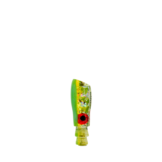 Kelela - 6" Vintage Beach Glass Green Pineapple