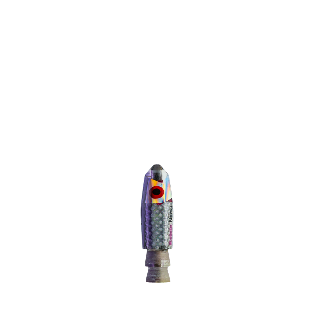 Kelela Lures: History & Lure Identification Guide | Luremonger 5" Nehu, Purple Top - Offshore Trolling Lure Archive