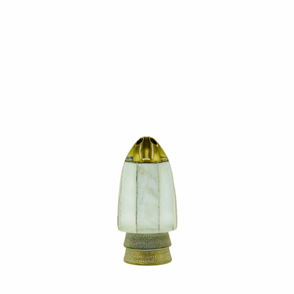 Leroy - 9” Jetted White Shell Egg Bullet