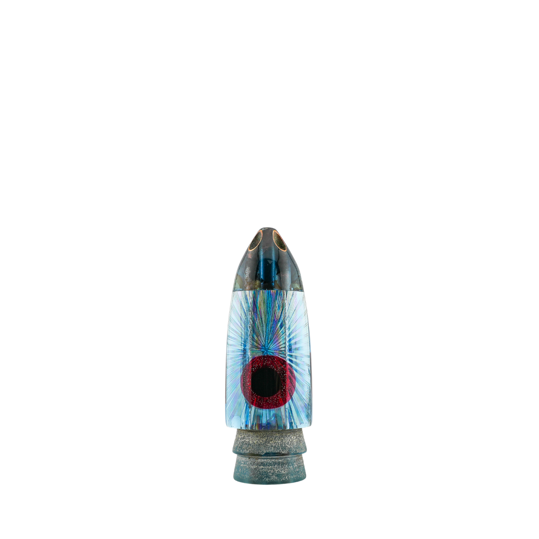 Leroy Lures: History & Lure Identification Guide | Luremonger 9" Bullet, 4-Jet Blue Tint - Offshore Trolling Lure Archive
