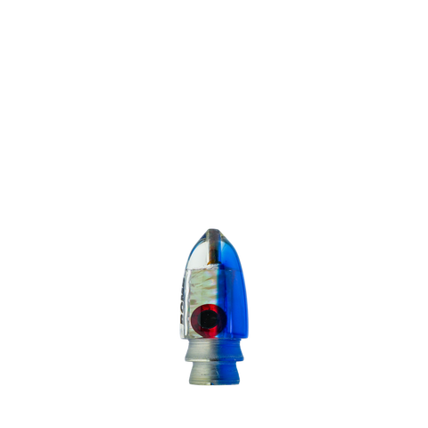 Bomboy Lures - 9" White Ripple Shell Baby Bomb Bullet
