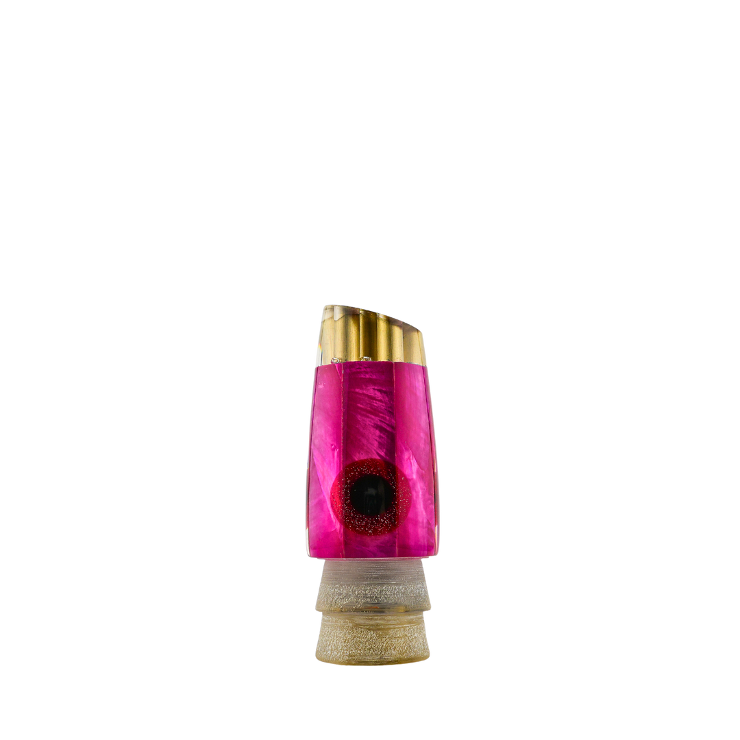 Leroy Lures: History & Lure Identification Guide | Luremonger 9" Slant, 4-Jet Pink Shell - Offshore Trolling Lure Archive