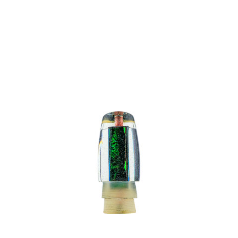 Futa Lures - 9" Clear Glitter Holo Tape Slant