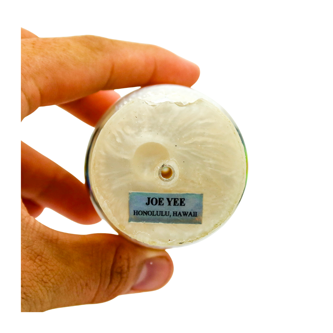 Joe Yee - 16” Vintage White Pearl Jewel Eye Popo