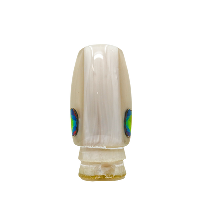 Joe Yee - 16” Vintage White Pearl Jewel Eye Popo