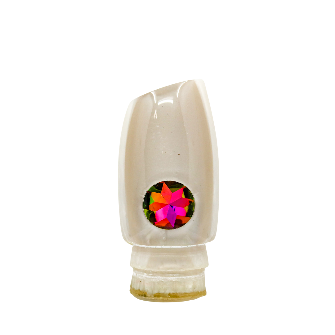 Joe Yee - 16” Vintage White Pearl Jewel Eye Popo