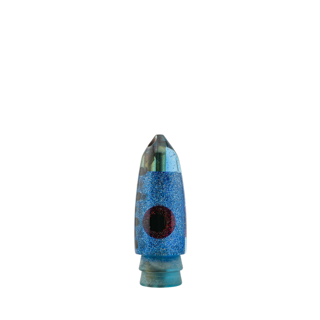 Leroy Lures: History & Lure Identification Guide | Luremonger 9" Bullet, 2-Jet Black Dot - Offshore Trolling Lure Archive