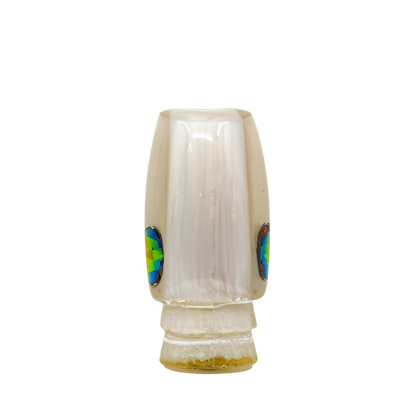 Joe Yee - 16” Vintage White Pearl Jewel Eye Popo