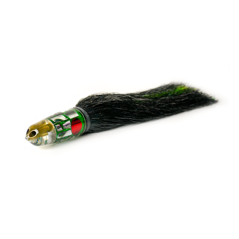 Tanigawa - 9" Green Cracked Glass Flashabou Skirted