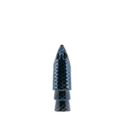 Oodood - 9" Saltiga Fish Head Black Blue Silver