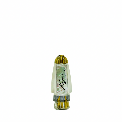 Koya - 9" Small Quad Jetted White Pearl Shell Bullet
