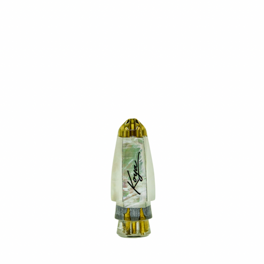 Koya - 7" Small Quad Jetted White Pearl Shell Bullet