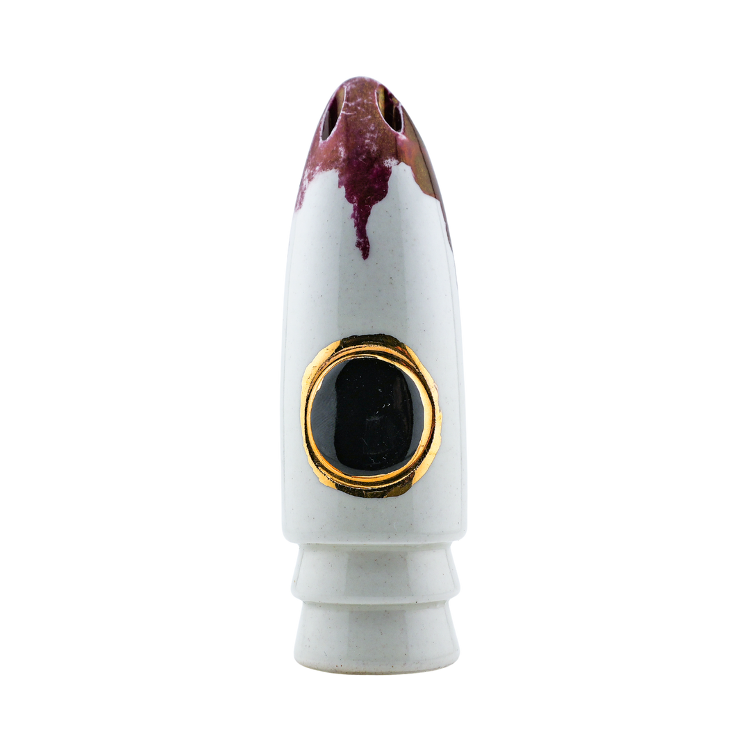 Mark White Lures: History & Lure Identification Guide | Luremonger 14" Scooped Bullet, Bloody White Pearl - Offshore Trolling Lure Archive