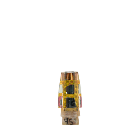 Futa - 9" 4-Hole Jetted Cracked Glass Slant