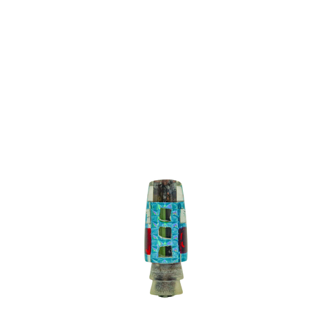 Leroy - 7" Vintage Cracked Glass Jetted Slant