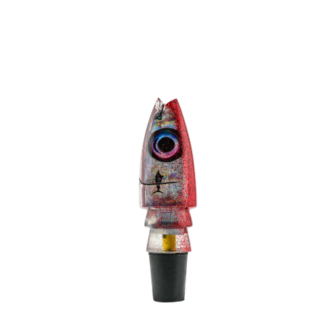 Aloha Lures - 9" Ninja Red Glitter Top Fish Head