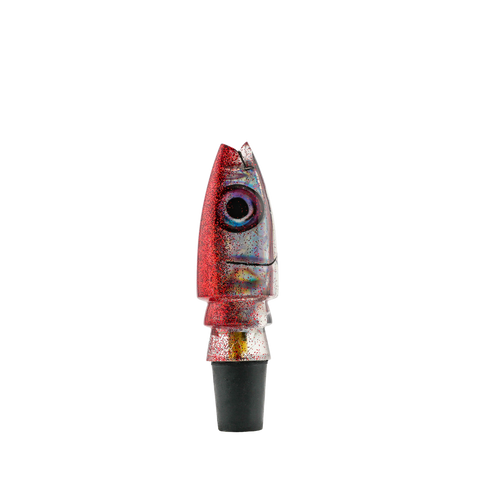 Aloha Lures - 9" Ninja Red Glitter Top Fish Head