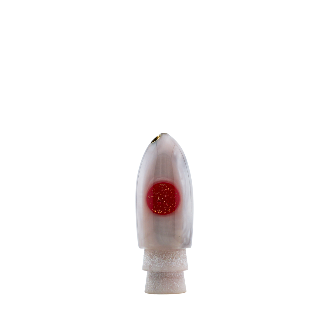 Hanapaʻa Lures: History & Lure Identification Guide | Luremonger 9" Bullet, 2-Jet White Pearl - Offshore Trolling Lure Archive