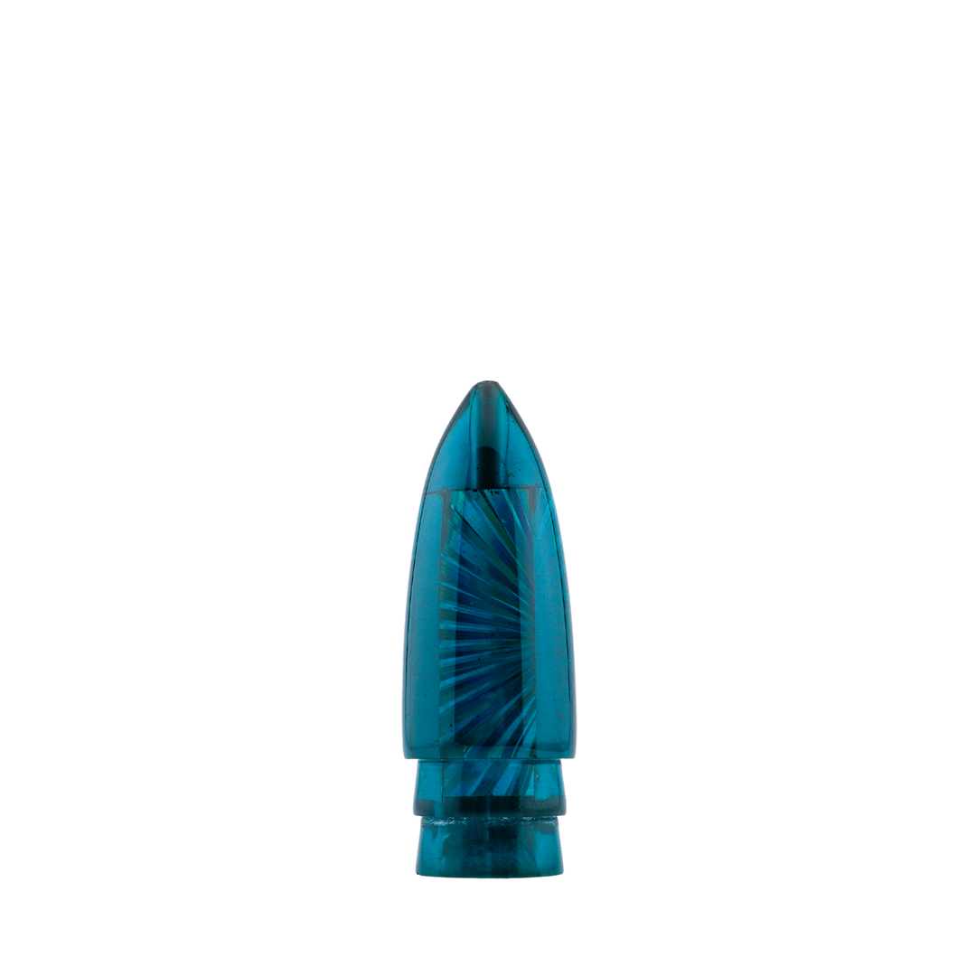 Wes Leslie Lures: History & Lure Identification Guide | Luremonger 9" Bullet, Teal Tint Starburst - Offshore Trolling Lure Archive