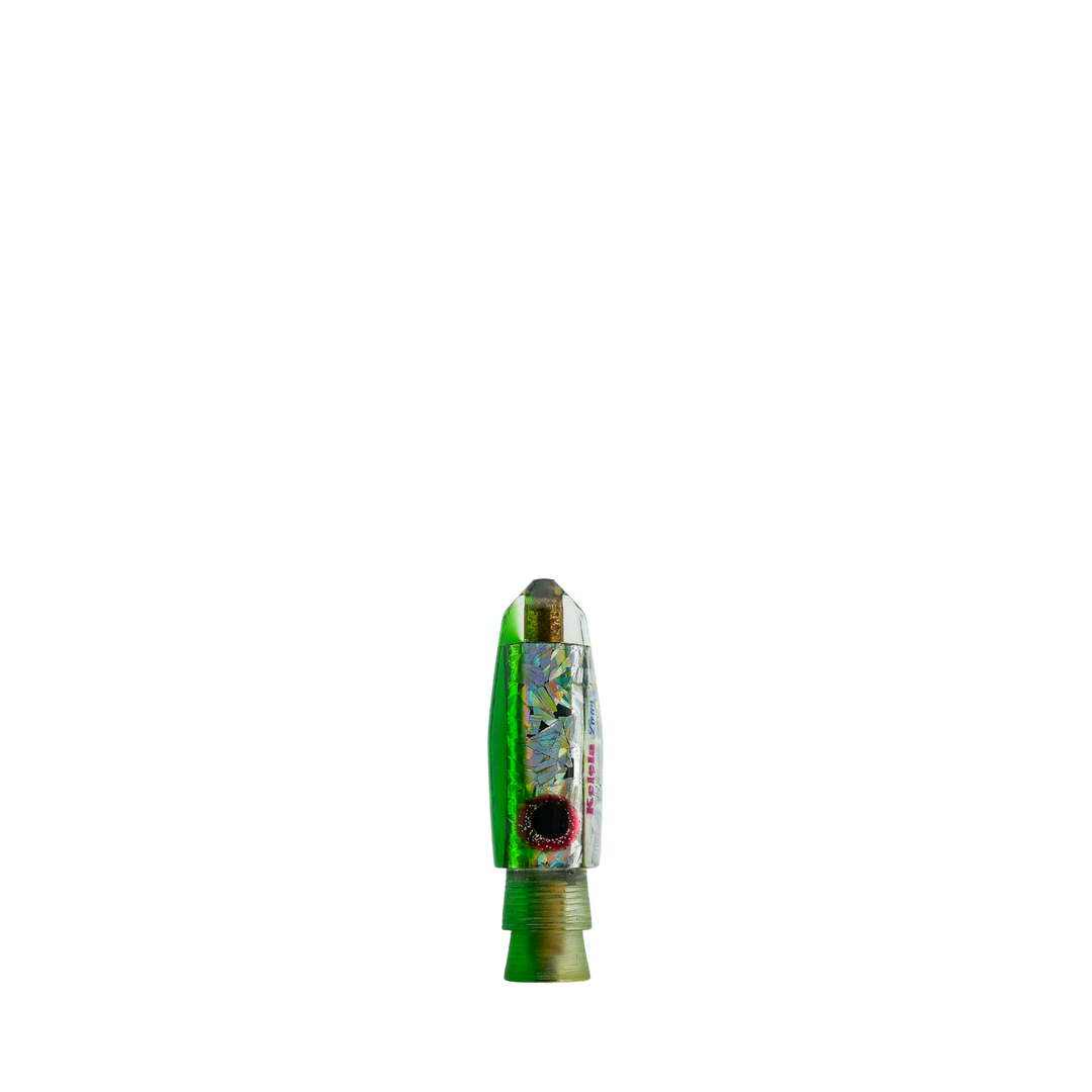 Kelela Lures: History & Lure Identification Guide | Luremonger 5" Nehu, Green Top - Offshore Trolling Lure Archive
