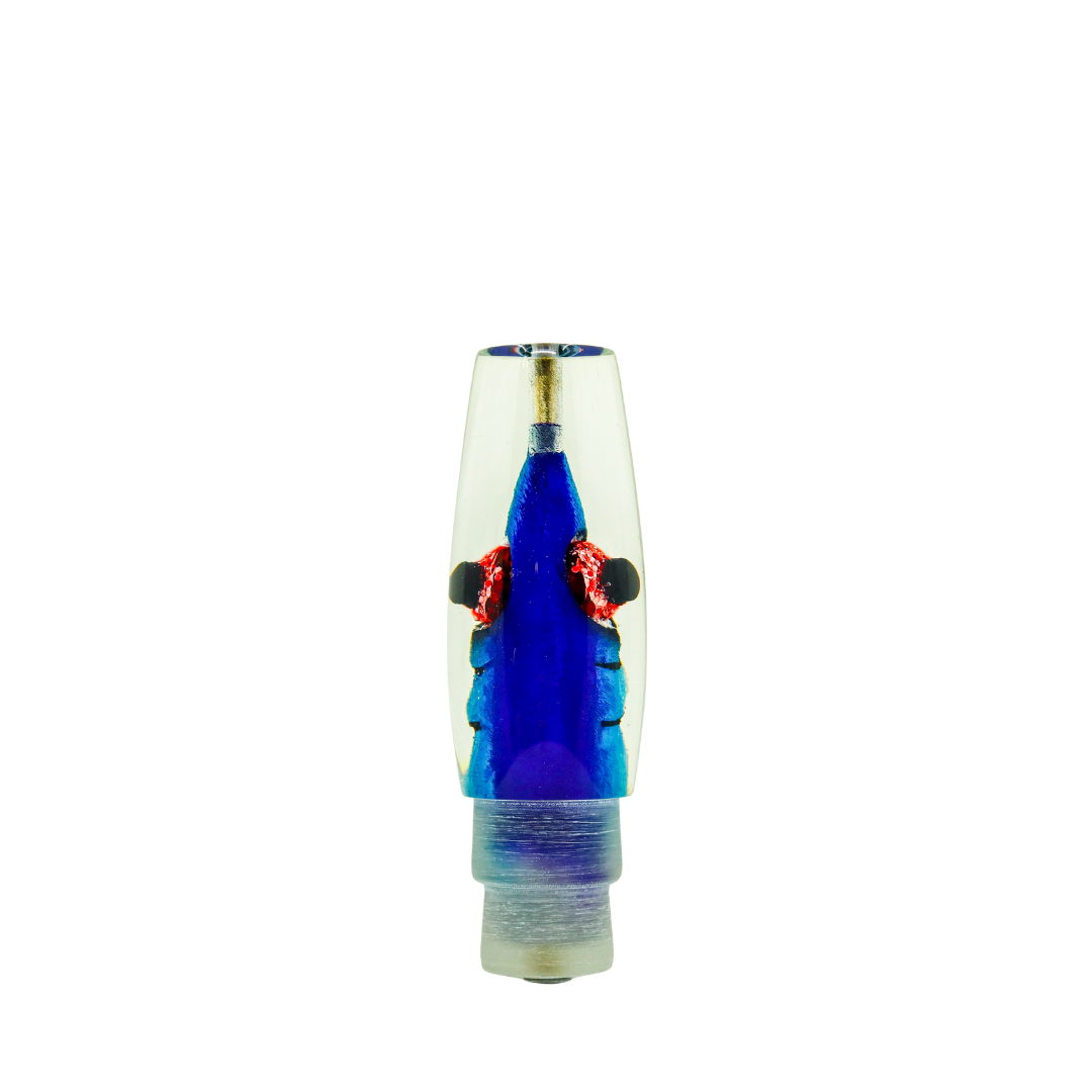 Tsutomu - 9”+ Limited Tricolor Fish Head Moke Invert