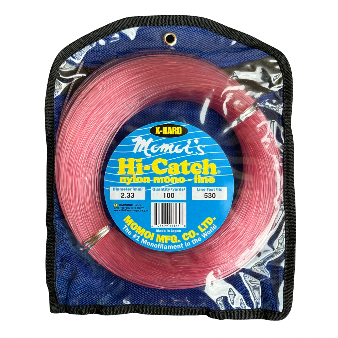 Momoi - Hi-Catch Xtra-Hard Monofilament Leader - 530 lb. Test - 100 yd. - Pink