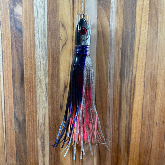 Leroy - 9” Black Silver Fish Head Skirted
