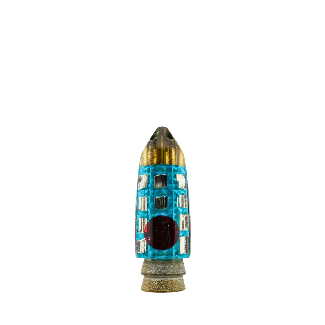 Leroy Lures: History & Lure Identification Guide | Luremonger 9"+ Bullet, 4-Jet Cracked Glass - Offshore Trolling Lure Archive