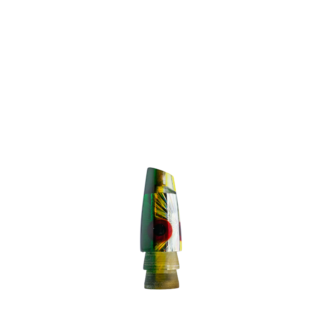 Shiroma Lures: History & Lure Identification Guide | Luremonger 7" Slant, Green Yellow Starburst - Offshore Trolling Lure Archive
