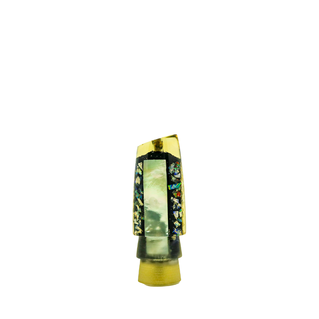 KC- 9" Vintage Real Shell Glitter Slant