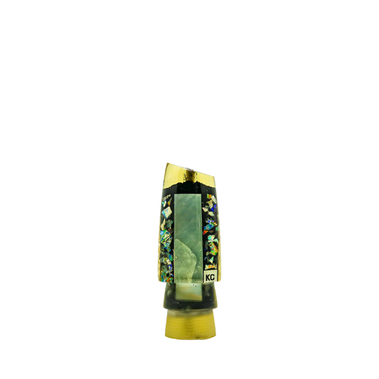 KC- 9" Vintage Real Shell Glitter Slant