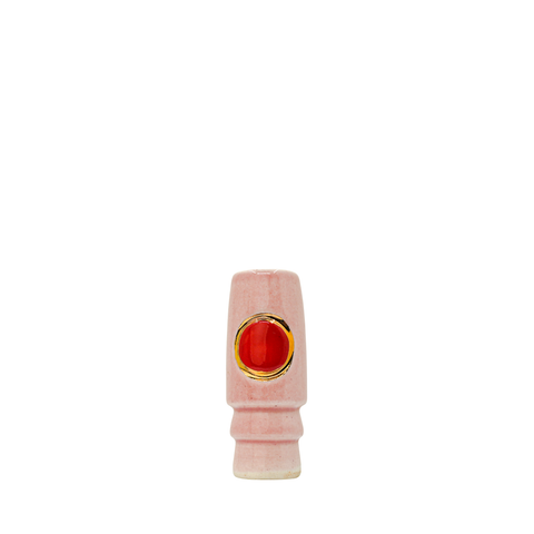 Mark White - 9" Pink Ceramic Red Eye Invert