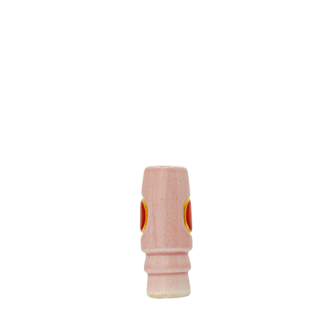 Mark White - 9" Pink Ceramic Red Eye Invert